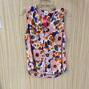 Cabi pink print top size medium